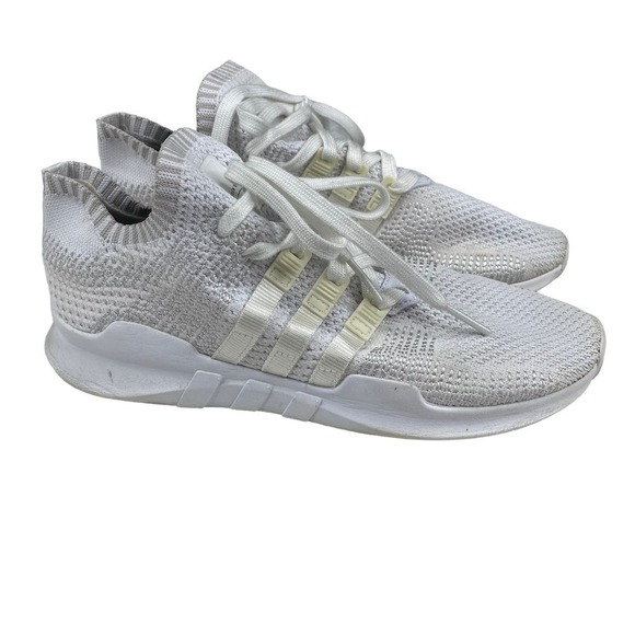 adidas EQT Support ADV Primeknit Triple White Men's Running Shoe Size 9 - Picture 1 of 6